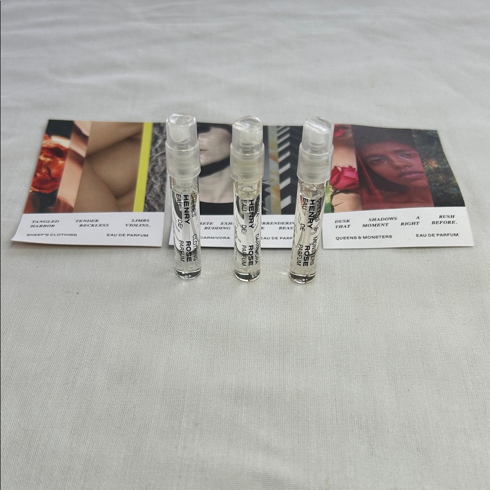 Lot of 3 Henry Rose Sample Spray Vials 1.5mL NEW